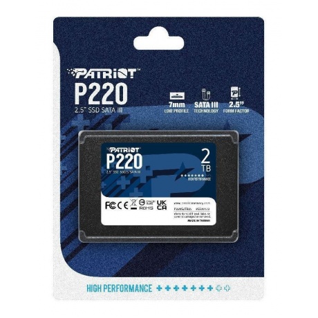 Накопитель SSD 2.5&quot; Patriot 2.0TB P220 &lt;P220S2TB25&gt; - фото 5