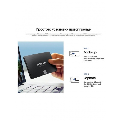 Накопитель SSD Samsung 870 EVO 1TB (MZ-77E1T0B/EU) - фото 17