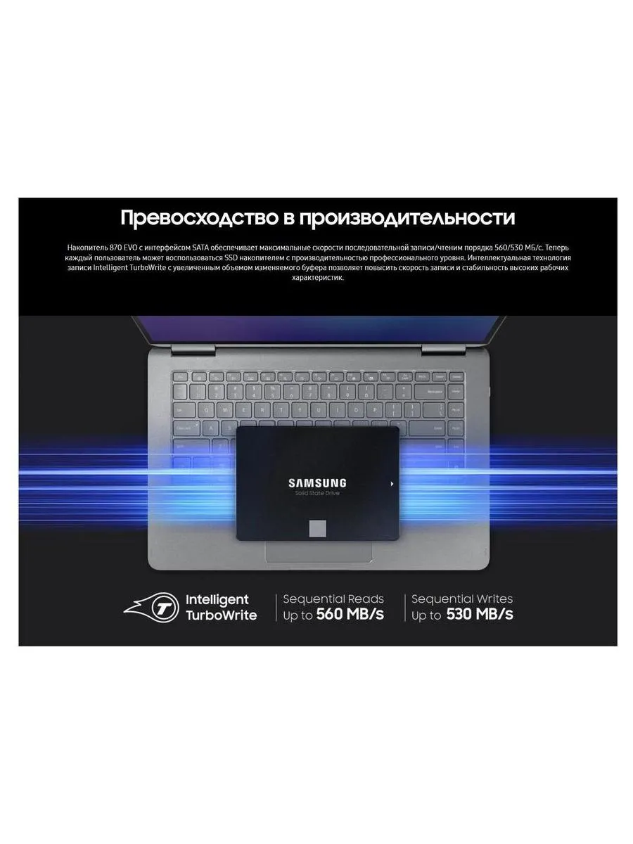 Накопитель SSD Samsung 870 EVO 1TB (MZ-77E1T0B/EU) - фото 19