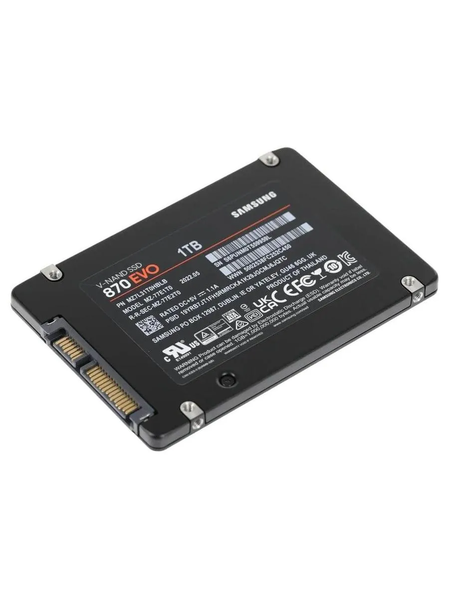Накопитель SSD Samsung 870 EVO 1TB (MZ-77E1T0B/EU) - фото 7