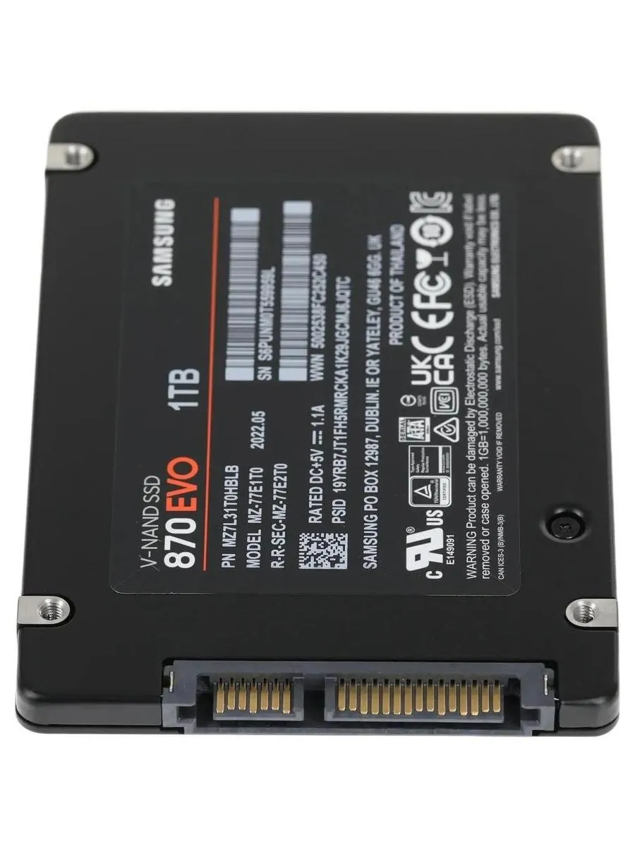 Накопитель SSD Samsung 870 EVO 1TB (MZ-77E1T0B/EU) - фото 8
