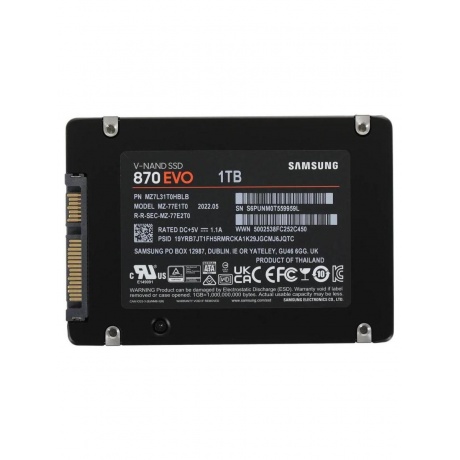Накопитель SSD Samsung 870 EVO 1TB (MZ-77E1T0B/EU) - фото 9