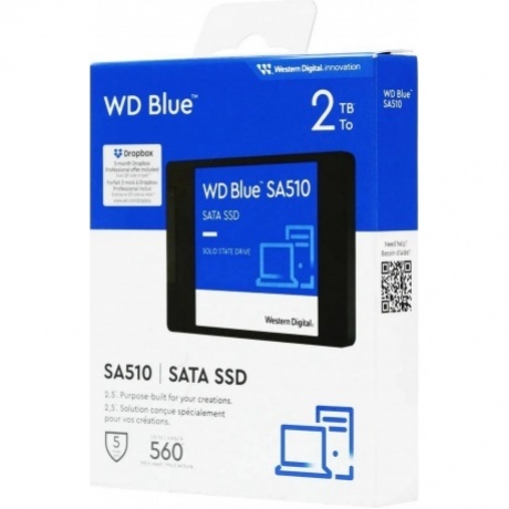 Накопитель SSD WD Blue 2.5" 2TB Blue (WDS200T3B0A) - фото 6