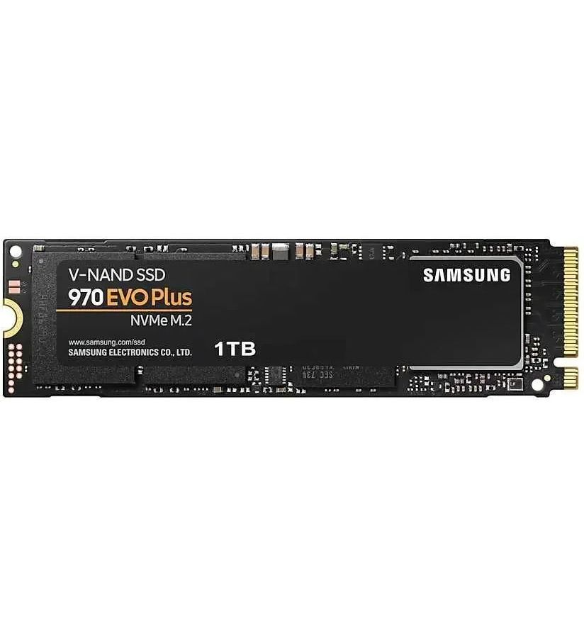 Накопитель SSD Samsung 970 EVO Plus M.2 2280 1TB (MZ-V7S1T0B/AM) накопитель ssd samsung mz v7s2t0bw 970 evo plus m 2 2280 2тб pci ex4