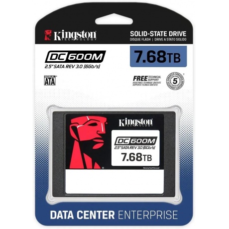 Накопитель SSD Kingston 7680GB 2.5&quot; SATA 3 (SEDC600M/7680G) - фото 3