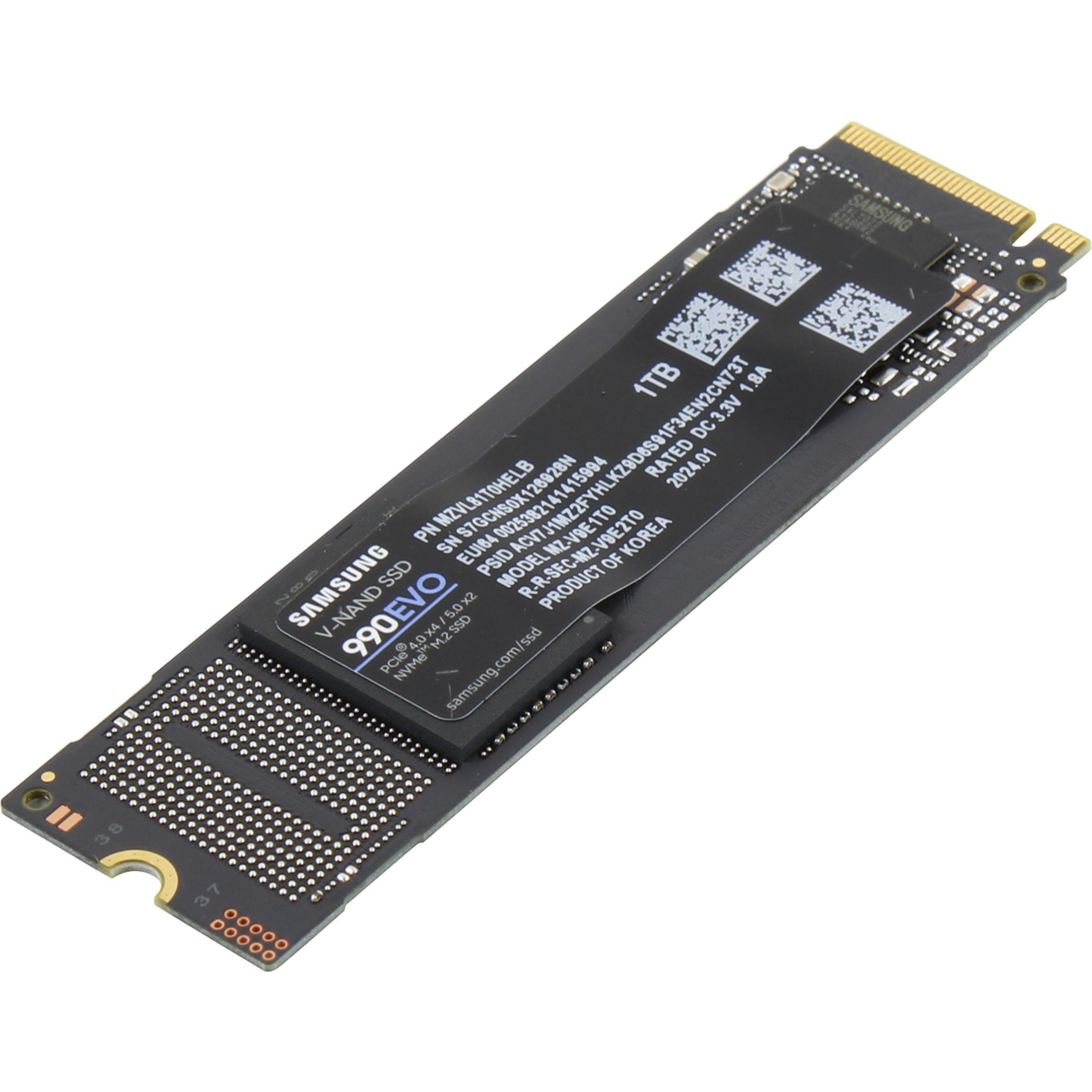 Накопитель SSD Samsung 2000Gb 990 EVOl (MZ-V9E2T0BW) накопитель ssd samsung 1 0tb 990 pro mz v9p1t0bw
