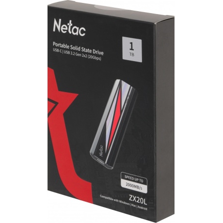 Внешний накопитель Netac ZX20L 1Tb [NT01ZX20L-001T-32BK] - фото 5