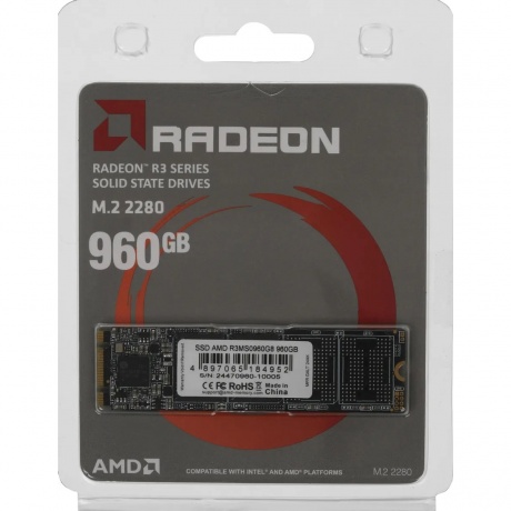 Накопитель SSD AMD SATA 960Gb Radeon (R3MS0960G8) - фото 6