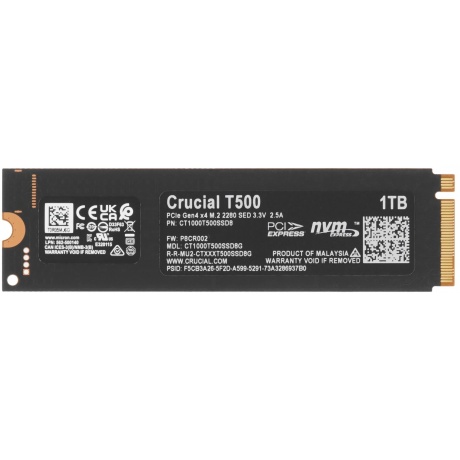Накопитель SSD Crucial 1Tb T500 (CT1000T500SSD8) - фото 4