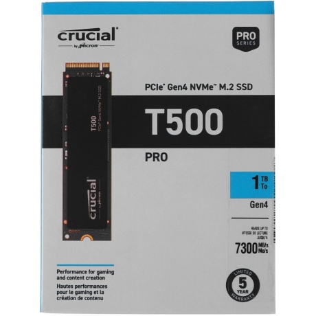 Накопитель SSD Crucial 1Tb T500 (CT1000T500SSD8) - фото 9