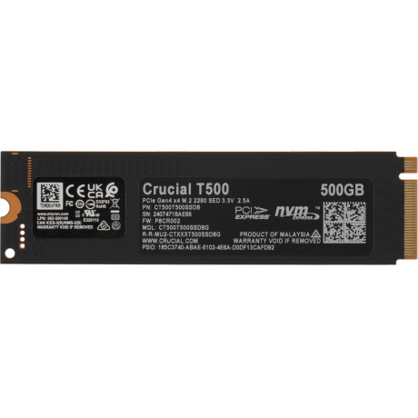 Накопитель SSD Crucial 500Gb T500 (CT500T500SSD8) - фото 2
