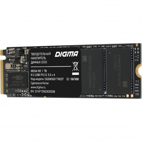 Накопитель SSD Digma 1Tb Mega (DGSM3001TM23T) - фото 3