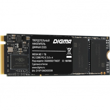 Накопитель SSD Digma 1Tb Mega (DGSM3001TM23T) - фото 4