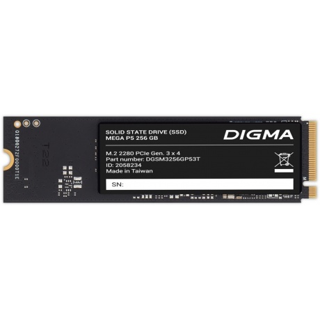Накопитель SSD Digma 256Gb Mega P5 (DGSM3256GP53T)