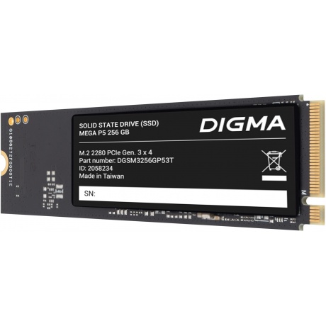 Накопитель SSD Digma 256Gb Mega P5 (DGSM3256GP53T) - фото 3