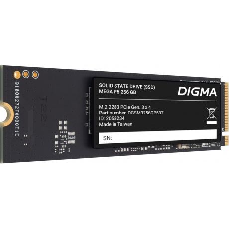 Накопитель SSD Digma 256Gb Mega P5 (DGSM3256GP53T) - фото 5