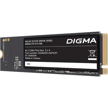 Накопитель SSD Digma 512Gb Mega P5 (DGSM3512GP53T) - фото 2