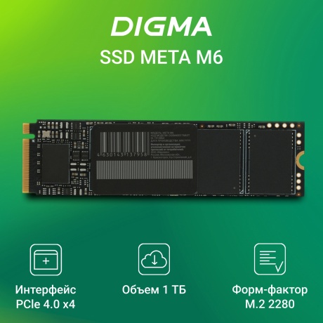 Накопитель SSD Digma 1Tb Meta M6 (DGSM4001TM63T) - фото 5