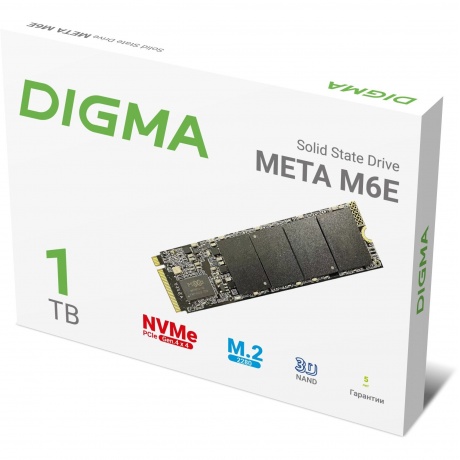 Накопитель SSD Digma 1Tb Meta M6E (DGSM4001TM6ET) - фото 3