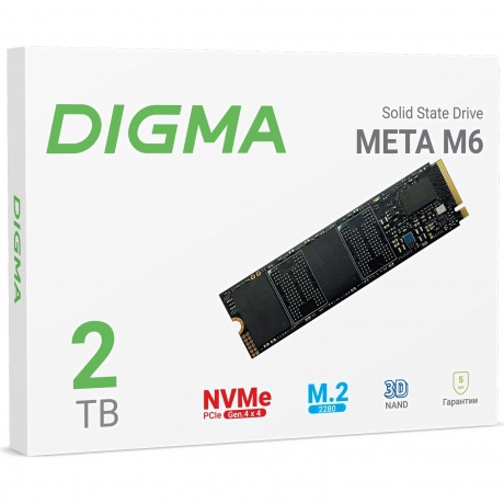 Накопитель SSD Digma 2Tb Meta M6 (DGSM4002TM63T) - фото 4