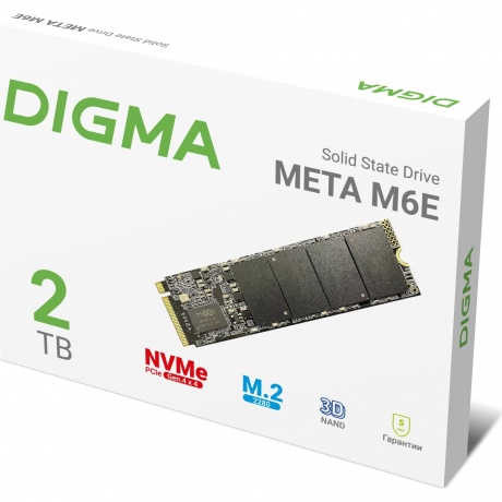 Накопитель SSD Digma 2Tb Meta M6E (DGSM4002TM6ET) - фото 2