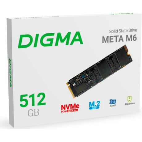 Накопитель SSD Digma 512Gb Meta M6 (DGSM4512GM63T)