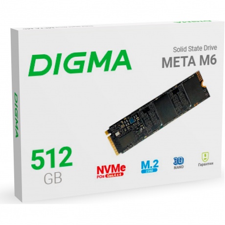 Накопитель SSD Digma 512Gb Meta M6 (DGSM4512GM63T) - фото 3