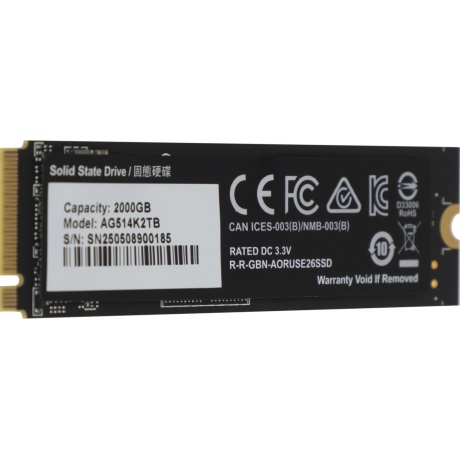 Накопитель SSD Gigabyte 2000Gb Aorus Gen5 (AG514K2TB) - фото 5