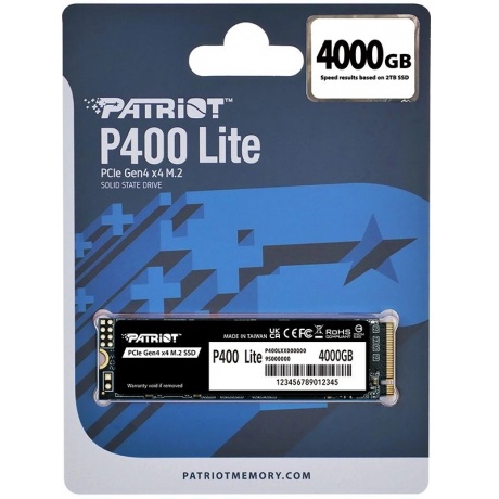 Накопитель SSD Patriot 4Tb P400 Lite (P400LP4KGM28H) - фото 3
