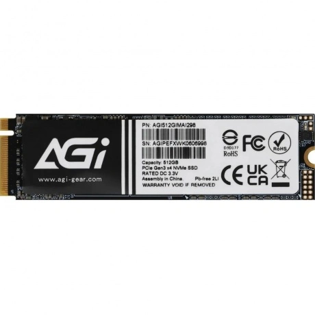 Накопитель SSD AGI AI298 M.2 PCIe 512GB (AGI512GIMAI298-CB)