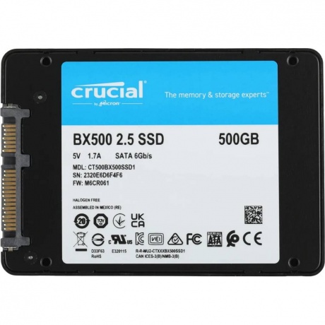 Накопитель SSD Crucial 2.5" 4000GB BX500 Client (CT4000BX500SSD1) - фото 3