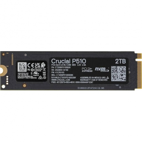 Накопитель SSD Crucial P510 2TB (CT2000P510SSD8) - фото 3