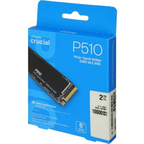 Накопитель SSD Crucial P510 2TB (CT2000P510SSD8) - фото 7