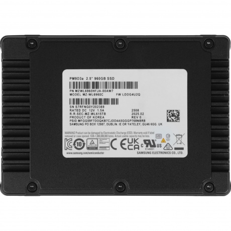 

Накопитель SSD Samsung 960Gb PCIe 5.0 x4 PM9D3a MZWL6960HFJA-00AW7