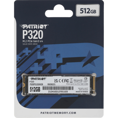Накопитель SSD M.2 2280 512GB P320 P320P512GM28 PATRIOT - фото 5