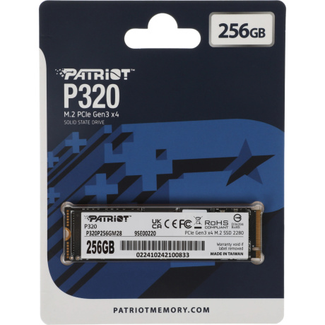 Накопитель SSD M.2 2280 256GB P320P256GM28 PATRIOT - фото 7