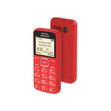 Мобильный телефон Maxvi B2 Red - фото 1