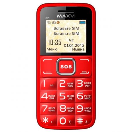 Мобильный телефон Maxvi B2 Red - фото 3