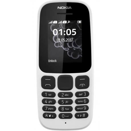 Мобильный телефон Nokia 105DS (TA-1034) White - фото 1