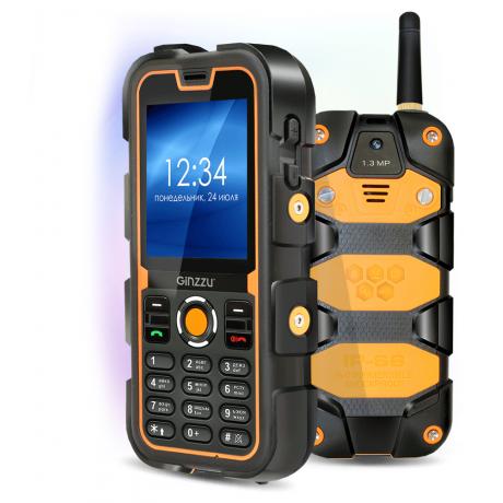Мобильный телефон Ginzzu R62 black/orange - фото 1