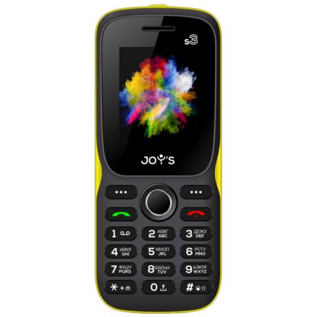 Мобильный телефон Joys S3 DS Black Yellow - фото 1