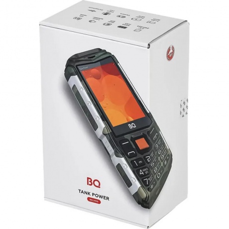 Мобильный телефон BQ 2430 Tank Power Green Silver - фото 17