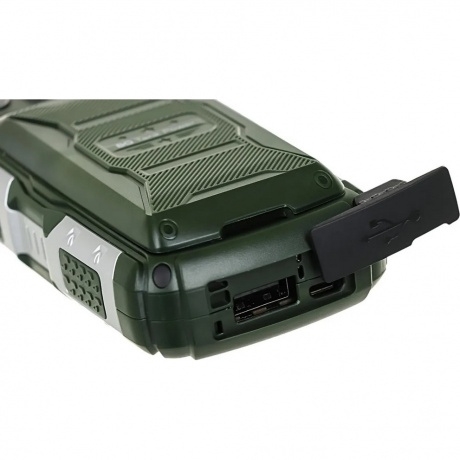 Мобильный телефон BQ 2430 Tank Power Green Silver - фото 8