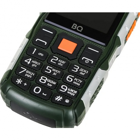 Мобильный телефон BQ 2430 Tank Power Green Silver - фото 9