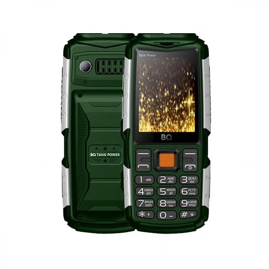 Мобильный телефон BQ BQ-2430 Tank Power Green Silver телефон bq 2430 tank power 2 sim зеленый