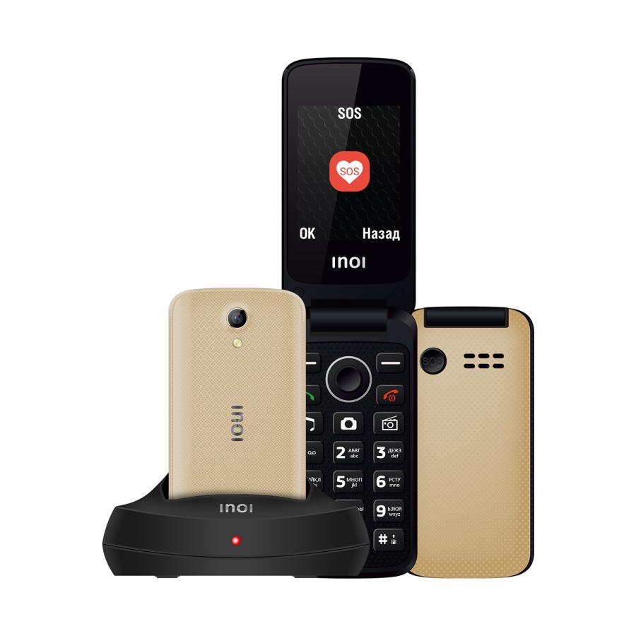 Мобильный телефон INOI 247B Gold телефон inoi 247b red с док станцией