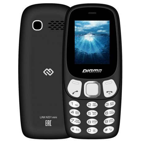 Мобильный телефон Digma Linx N331 mini 2G Black - фото 1