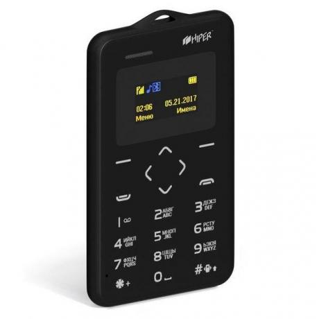 Мобильный телефон HIPER sPhone Card Black - фото 1