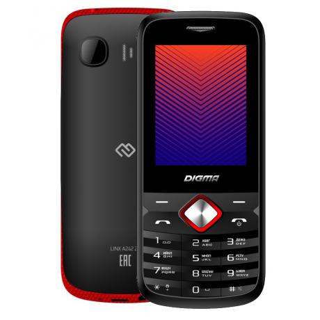 Мобильный телефон Digma A242 Linx Black/Red - фото 1