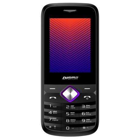 Мобильный телефон Digma A242 Linx Black/Purple - фото 2